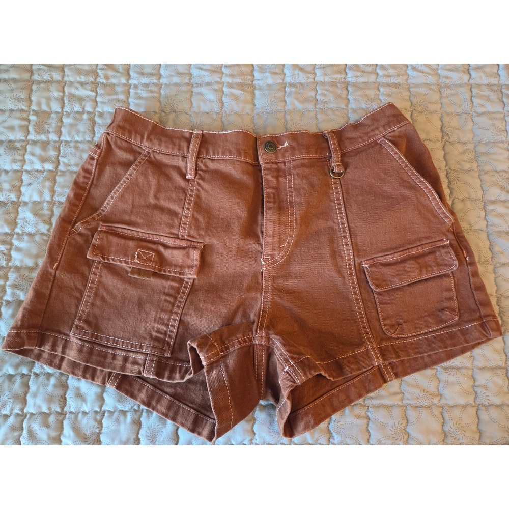 Wild Fable Brown Mid Rise Utility Cargo Shorts Medium